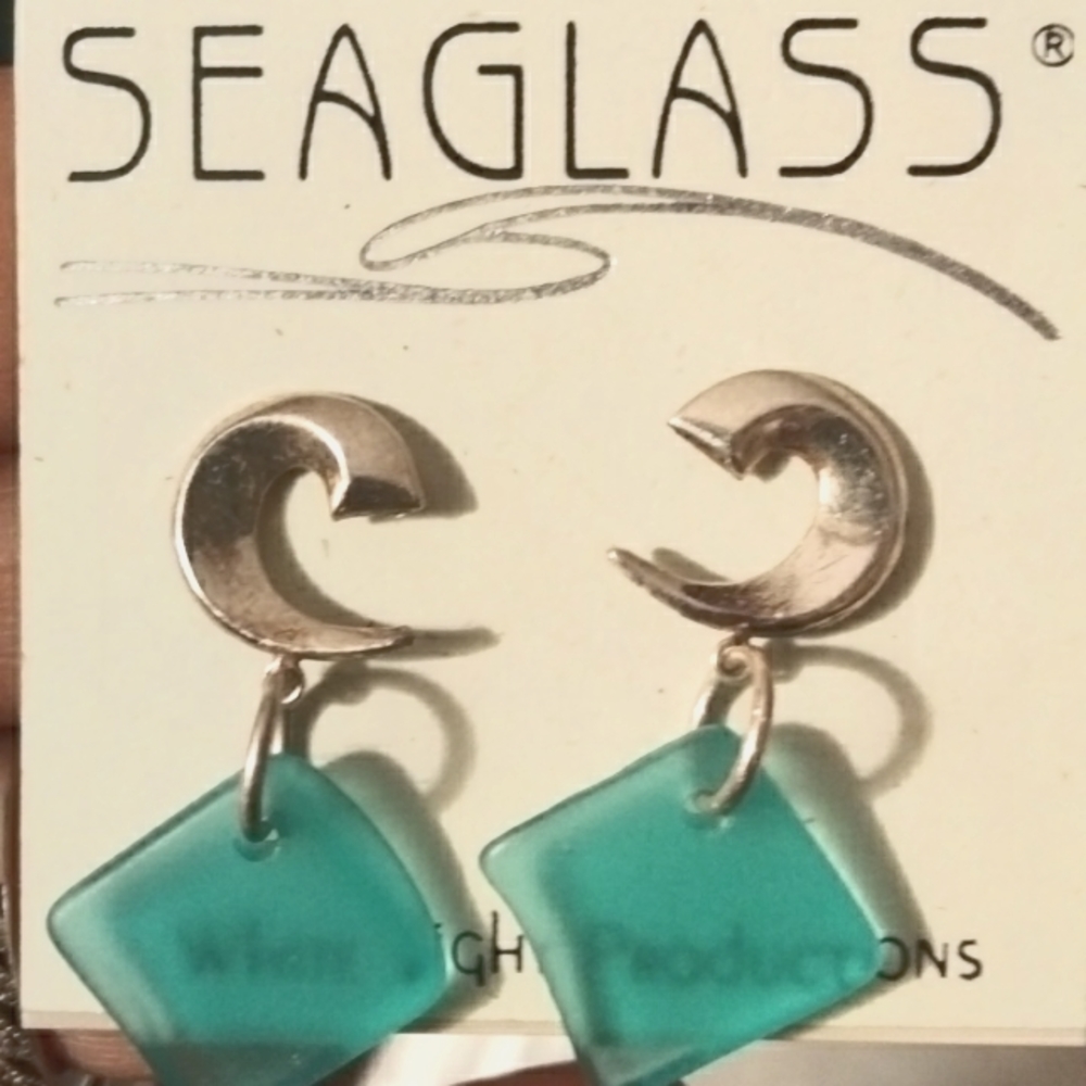 Eco friendly sea glass earrings